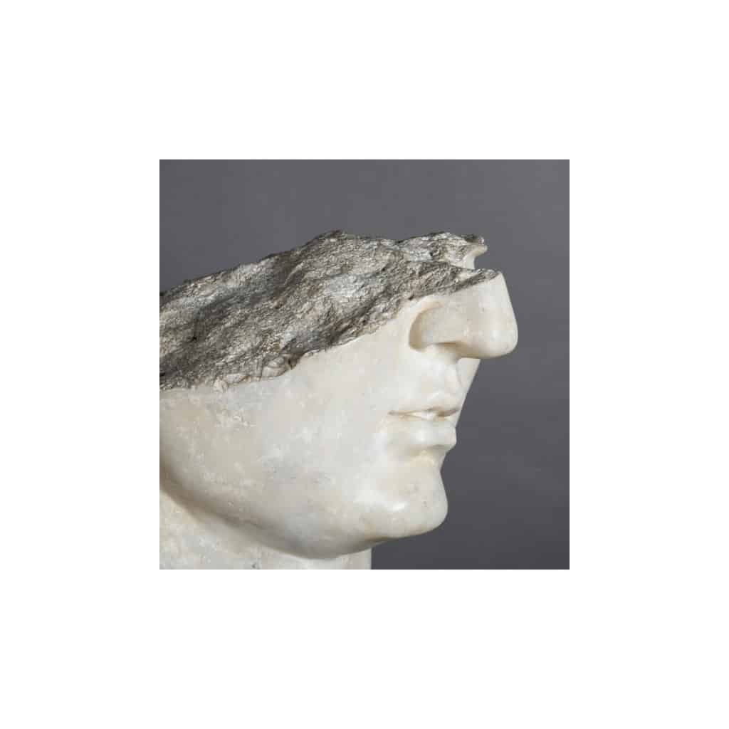 Sculpture représentant une tête d’Apollon dans le goût helléniste, XXIème Siècle. | Biron 