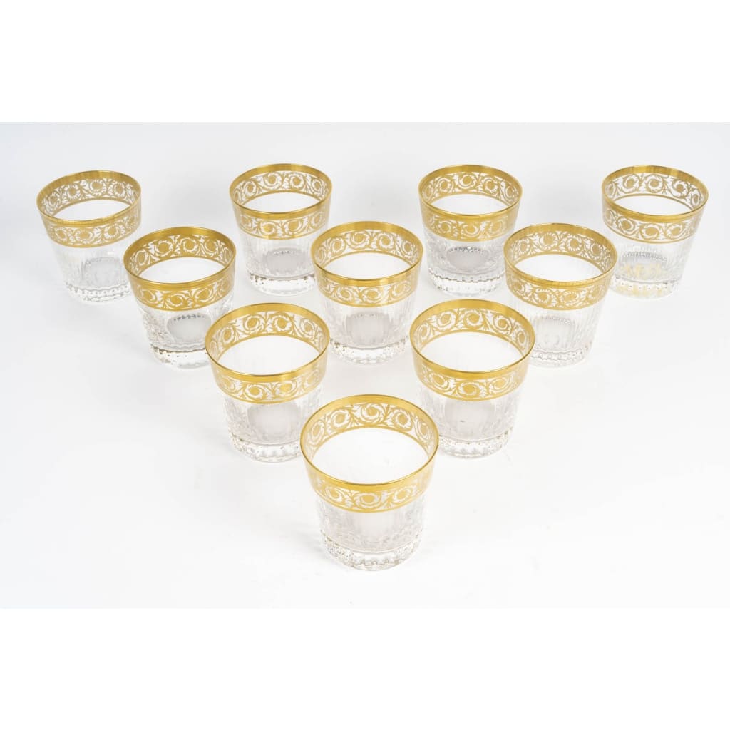 Cristallerie Saint Louis Modèle Thistle 10 Gobelets Wisky Old Fashion Grand Modèle 10 Cm | Biron 