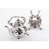 Orfèvre MARTIN Marie Vve – Samovar rocaille en argent massif XIXe | Biron 
