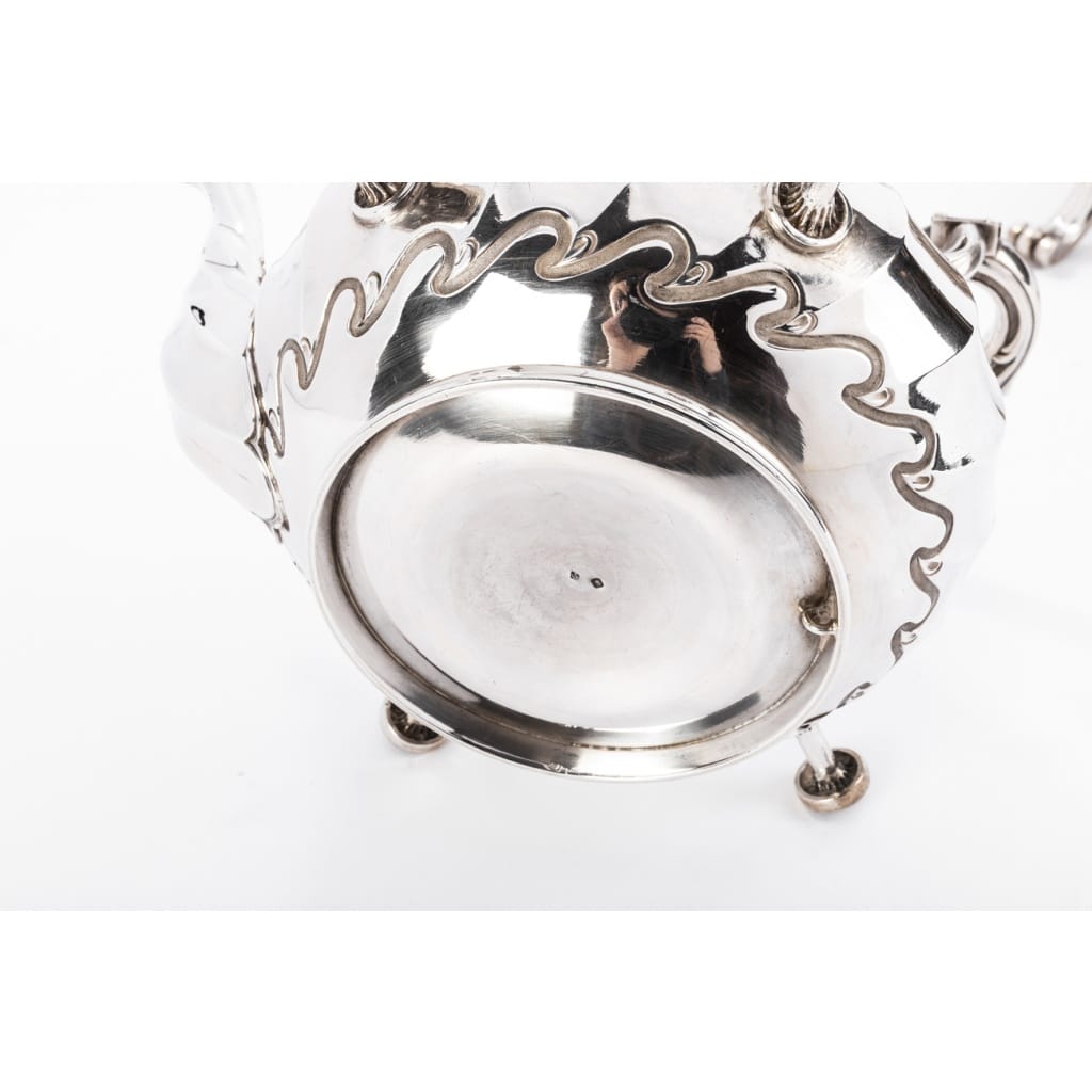 Orfèvre MARTIN Marie Vve – Samovar rocaille en argent massif XIXe | Biron 