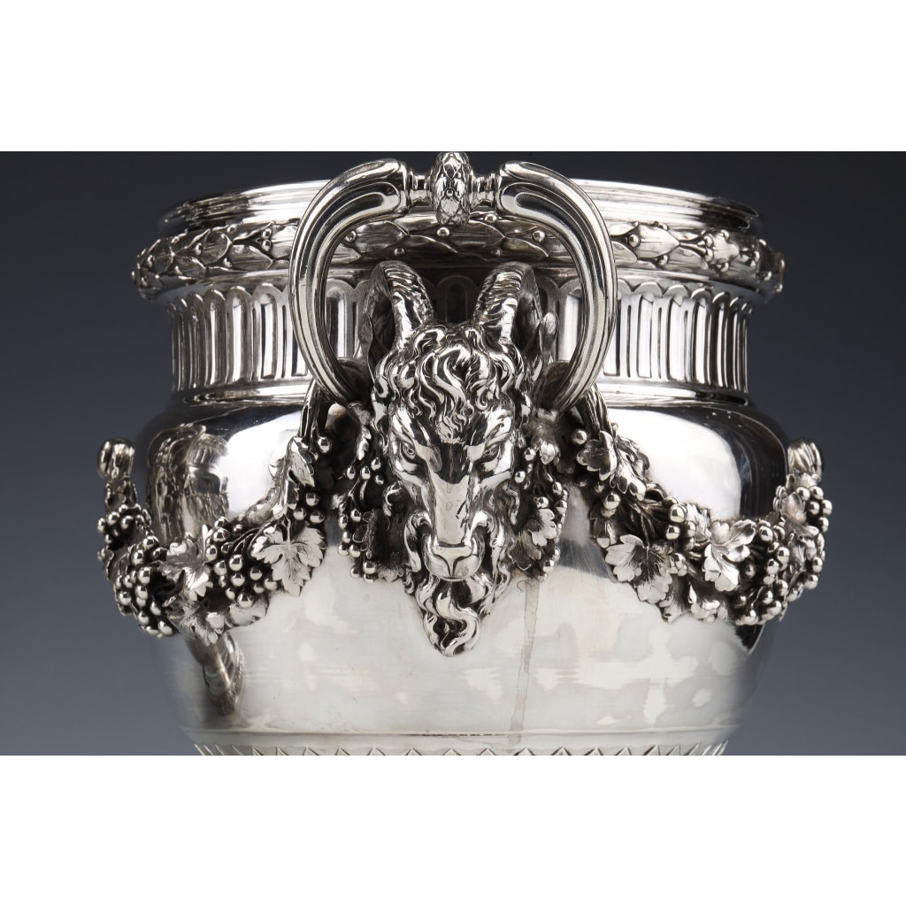 BOIN TABURET – Paire de Rafraichissoirs argent massif Louis XVI – XIXe | Biron 