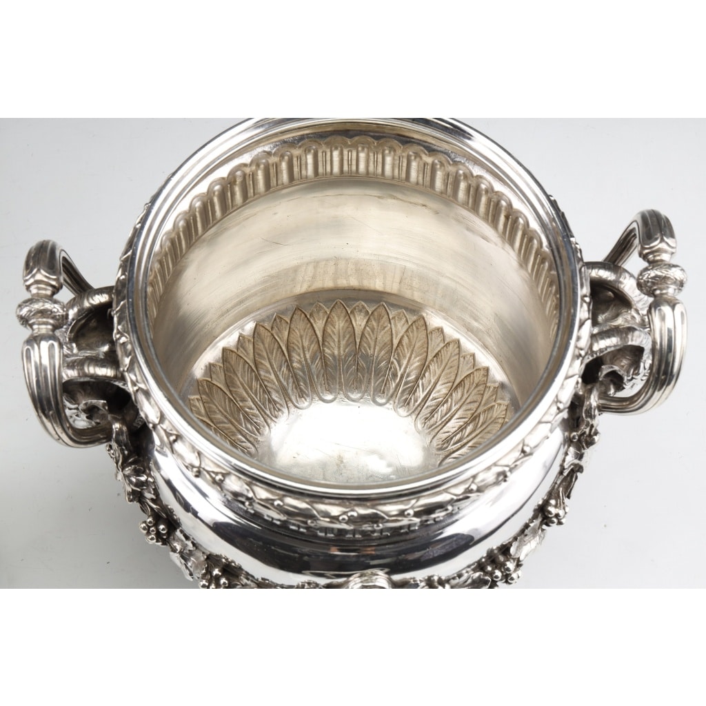 BOIN TABURET – Paire de Rafraichissoirs argent massif Louis XVI – XIXe | Biron 