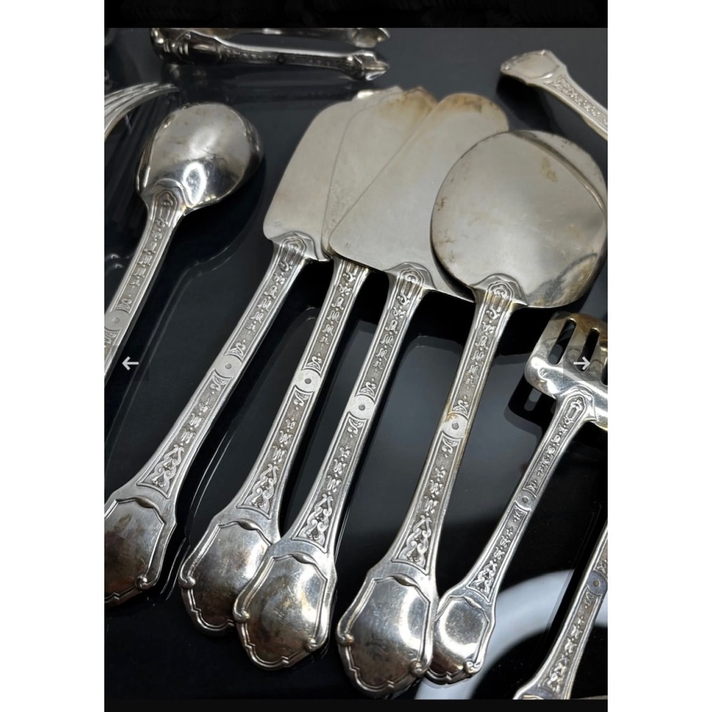 TETARD FRERES MENAGERE 187 PIECES, ARGENT MASSIF EPOQUE 1930 | Biron 