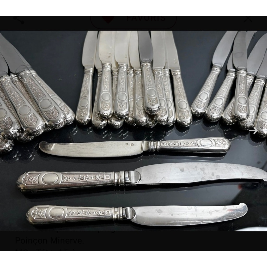 TETARD FRERES MENAGERE 187 PIECES, ARGENT MASSIF EPOQUE 1930 | Biron 