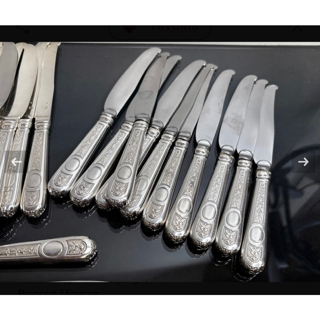 TETARD FRERES MENAGERE 187 PIECES, ARGENT MASSIF EPOQUE 1930 | Biron 