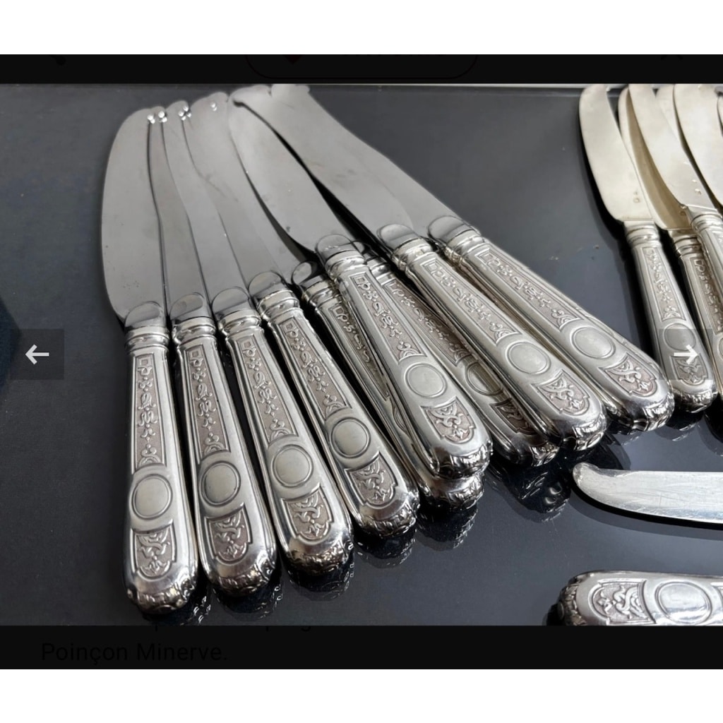 TETARD FRERES MENAGERE 187 PIECES, ARGENT MASSIF EPOQUE 1930 | Biron 