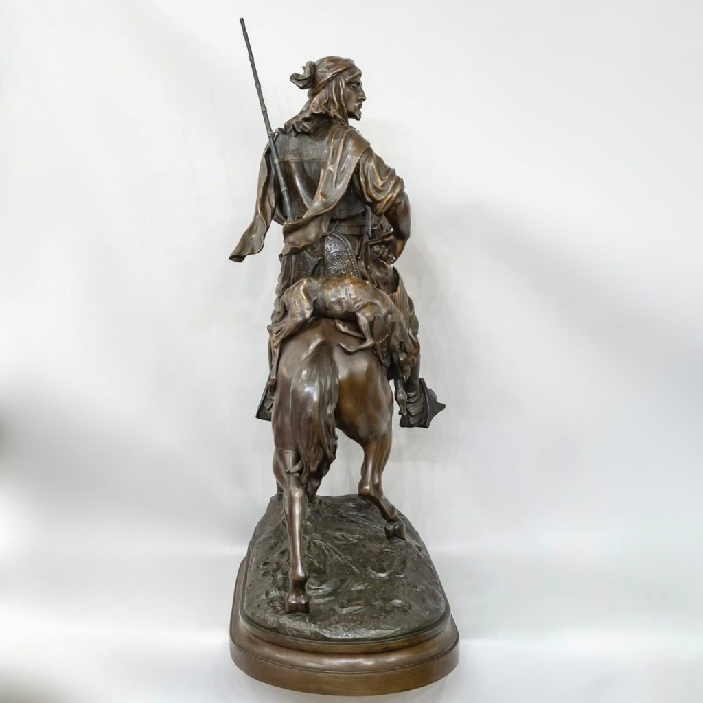 Cavalier Arabe En Retour De Chasse , Alfred Barye (1839-1882) Et Émile Guillemin (1841-1907) | Biron 