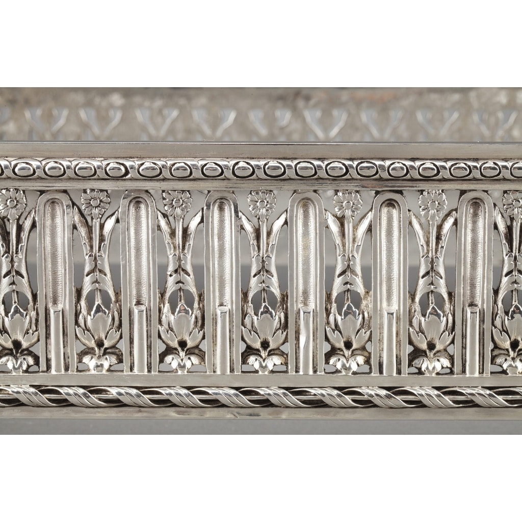 CHRISTOFLE – Jardinière en bronze argenté XIXe siècle | Biron 