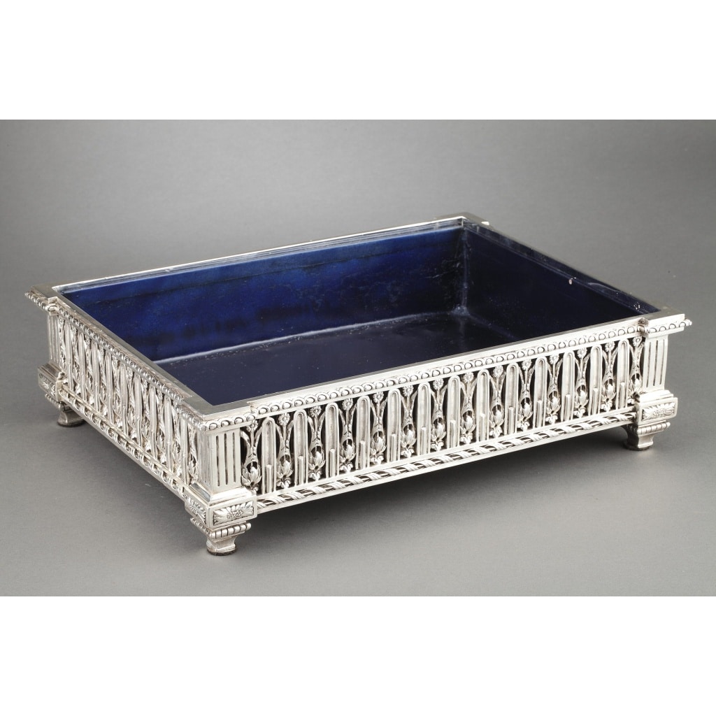 CHRISTOFLE – Jardinière en bronze argenté XIXe siècle | Biron 