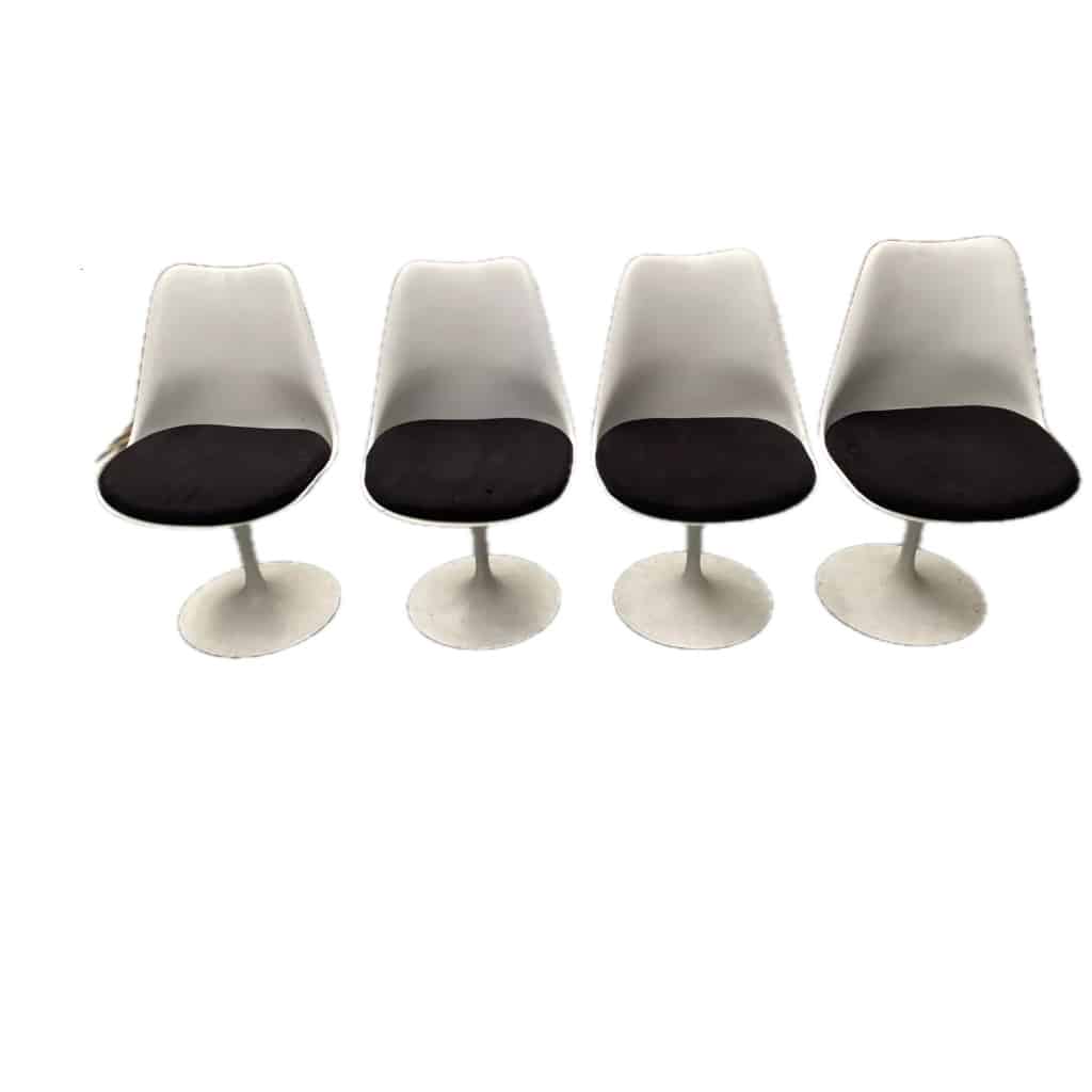 Eero SAARINEN (1910-1961) & KNOLL INTERNATIONAL (éditeur) 4 chaises pivotantes | Biron 
