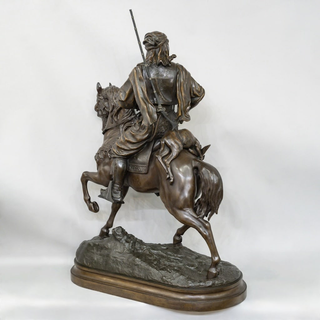 Cavalier Arabe En Retour De Chasse , Alfred Barye (1839-1882) Et Émile Guillemin (1841-1907) | Biron 