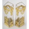 Une paire de vases en cristal de forme carré | Biron 