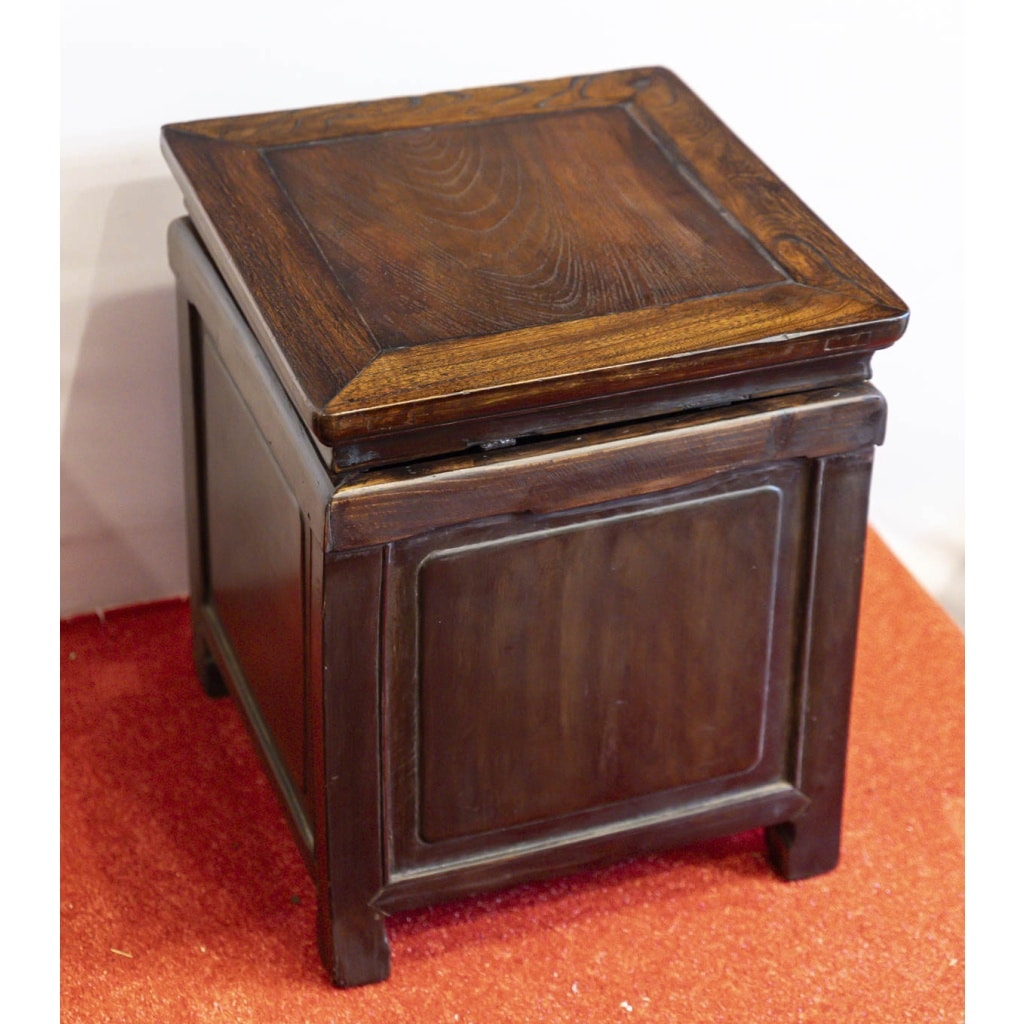 Tabouret-coffre ancien chinois | Biron 