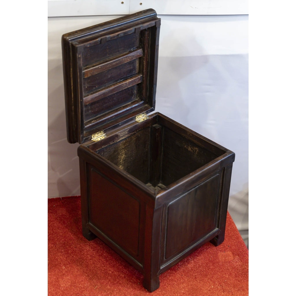 Tabouret-coffre ancien chinois | Biron 