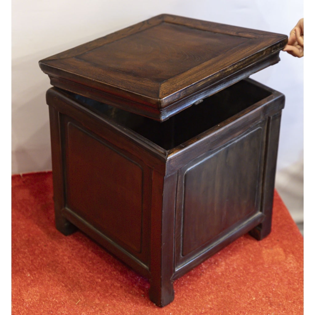 Tabouret-coffre ancien chinois | Biron 
