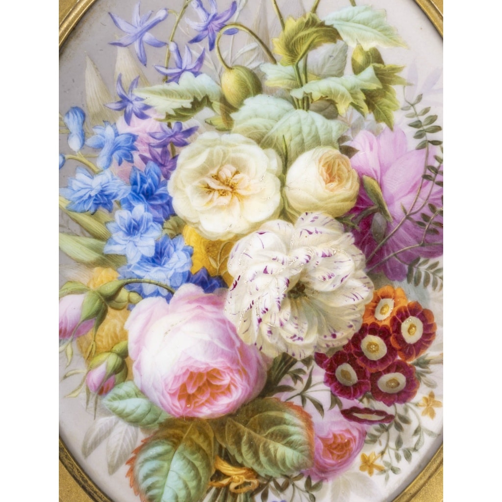 2 tableaux sur porcelaine, attribués à Antoine Kurten, peintre hollandais | Biron 