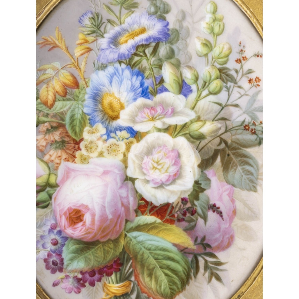 2 tableaux sur porcelaine, attribués à Antoine Kurten, peintre hollandais | Biron 