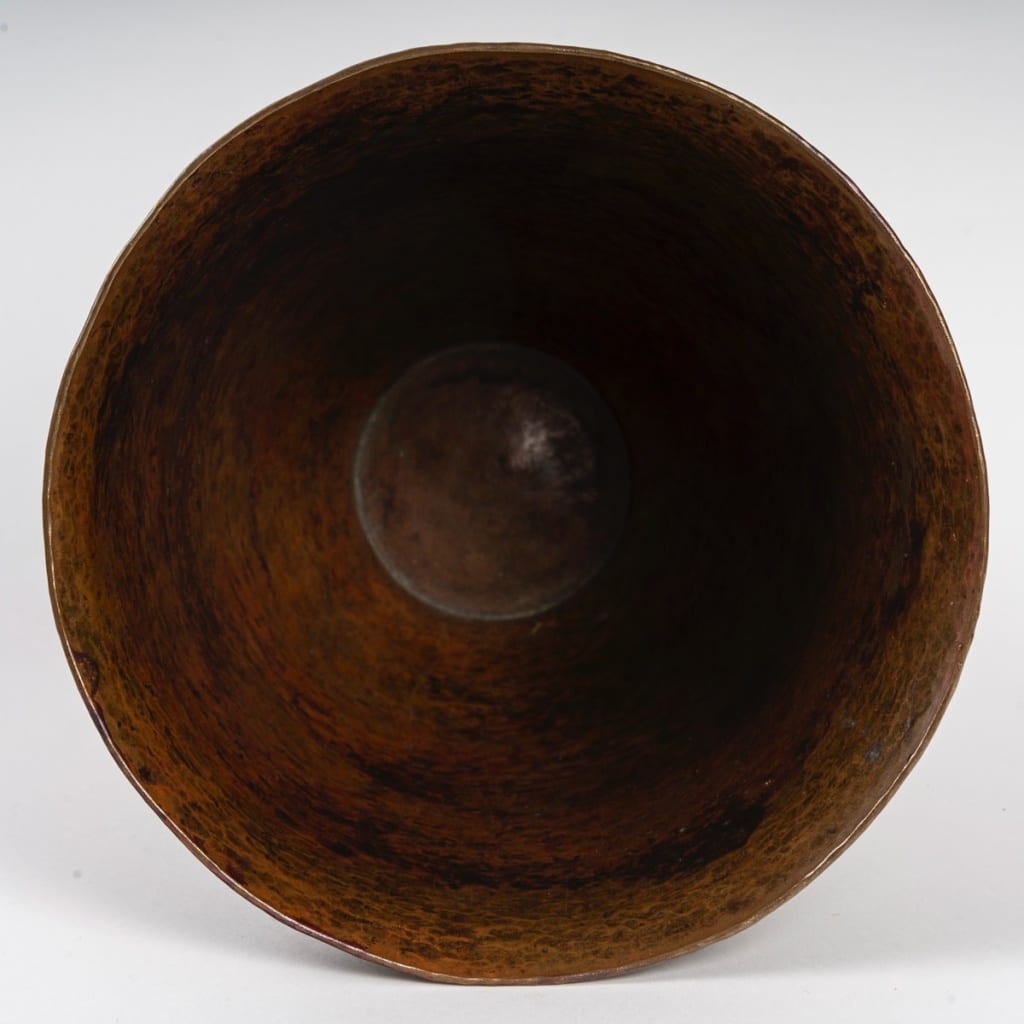 Claudius Linossier (1893-1953), Vase Art Déco en Dinanderie circa 1930 | Biron 