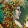 Jeanne Soubourou (1879-1968), La Fée des Marais Émail Symboliste circa 1900 | Biron 