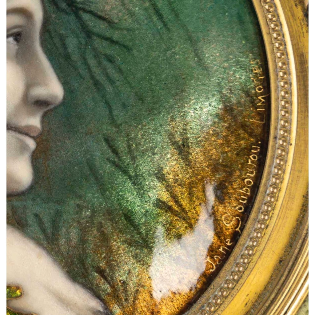 Jeanne Soubourou (1879-1968), La Fée des Marais Émail Symboliste circa 1900 | Biron 