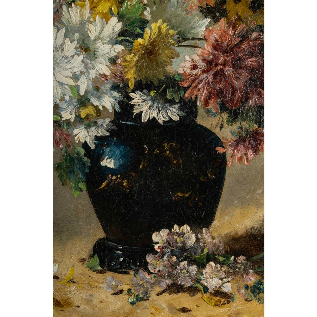Eugène Henri Cauchois (1850-1911) Bouquet de marguerites huile sur toile vers 1890 | Biron 