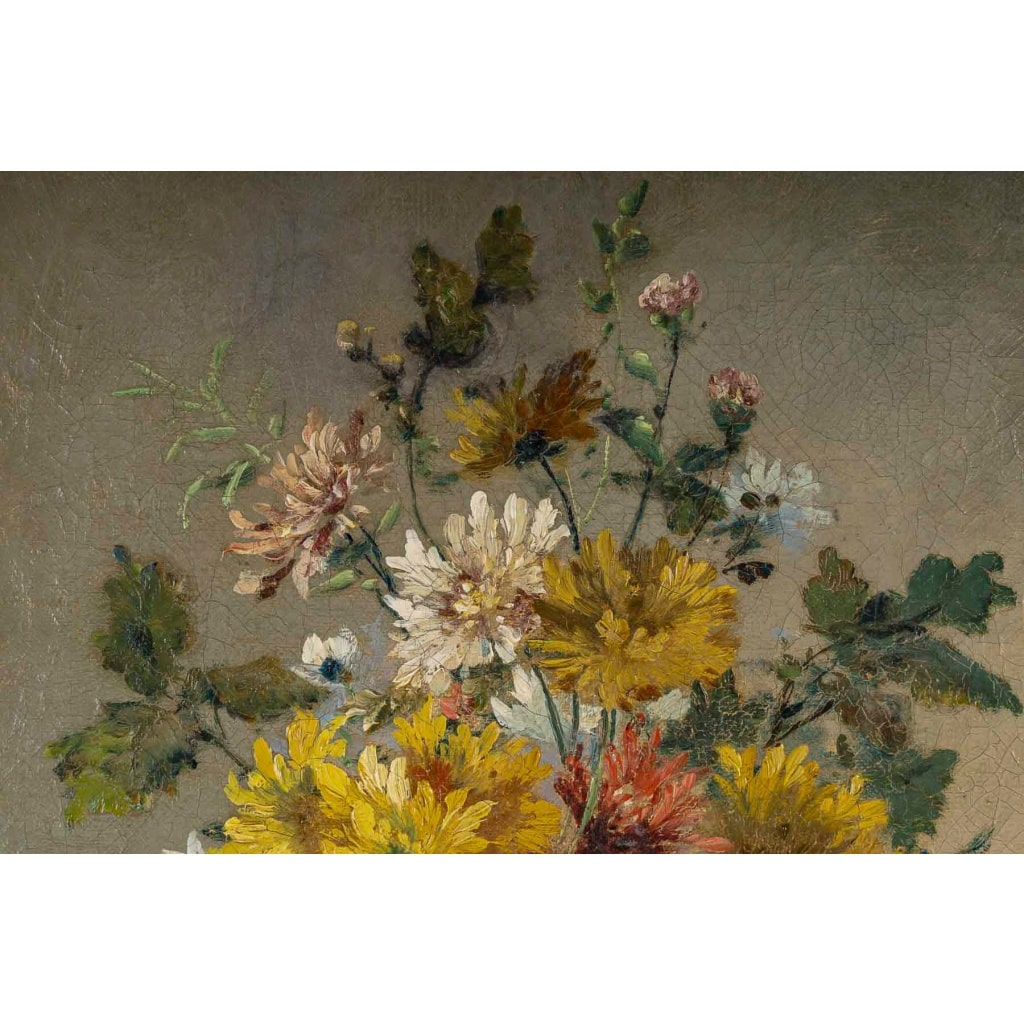 Eugène Henri Cauchois (1850-1911) Bouquet de marguerites huile sur toile vers 1890 | Biron 