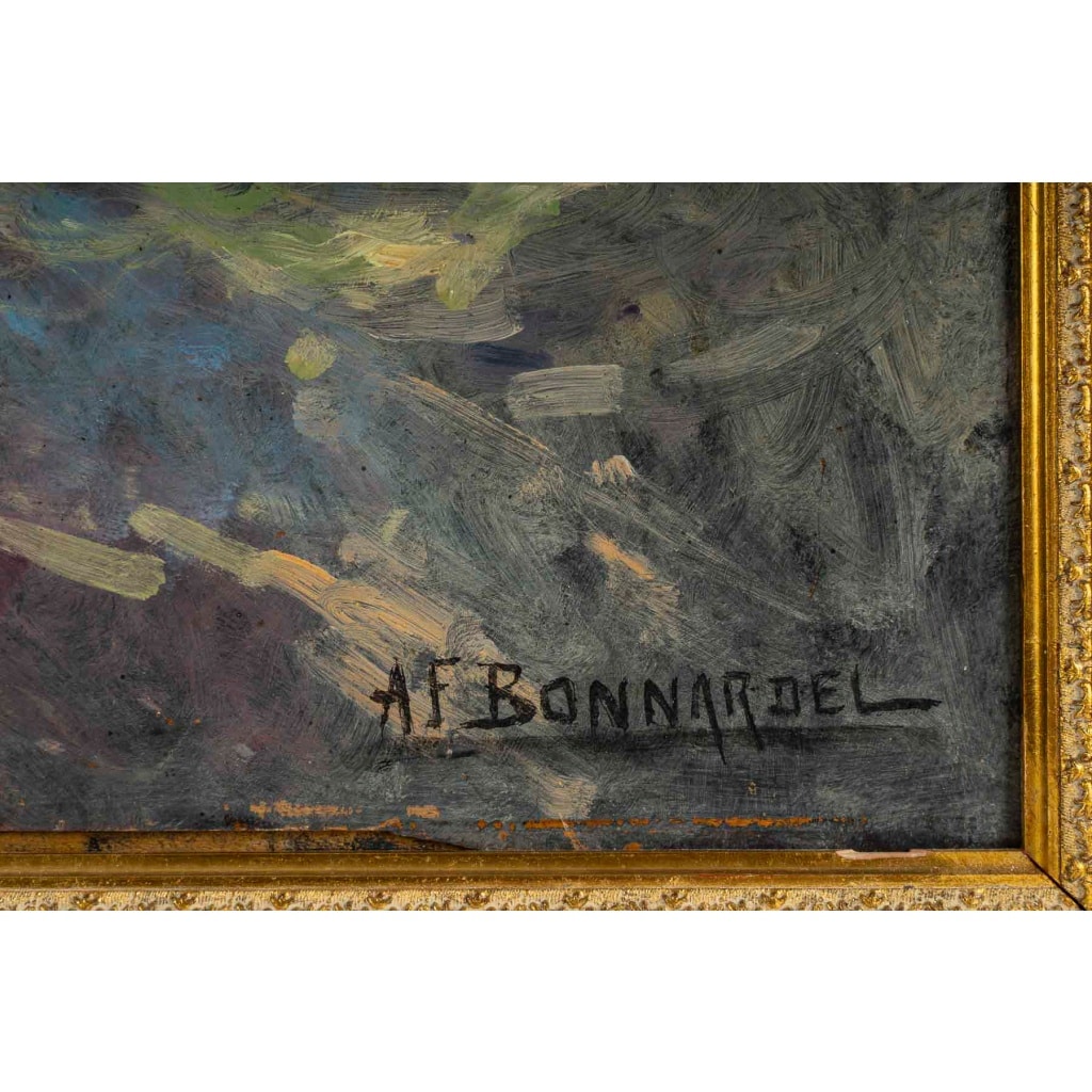 Alexandre François Bonnardel (1867-1942) La Branche de Rosier huile sur bois vers 1900 | Biron 