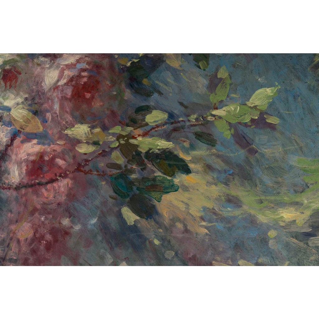 Alexandre François Bonnardel (1867-1942) La Branche de Rosier huile sur bois vers 1900 | Biron 