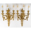 Importante paire d’appliques Louis XVI aux Béliers en bronze ciselé et doré vers 1820-1830 | Biron 