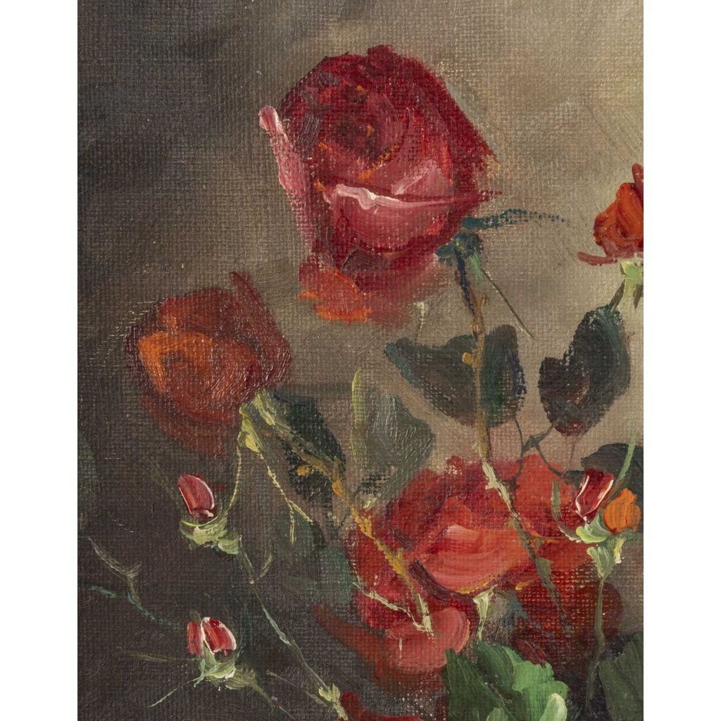 Un tableau de nature morte au bouquet de Roses | Biron 
