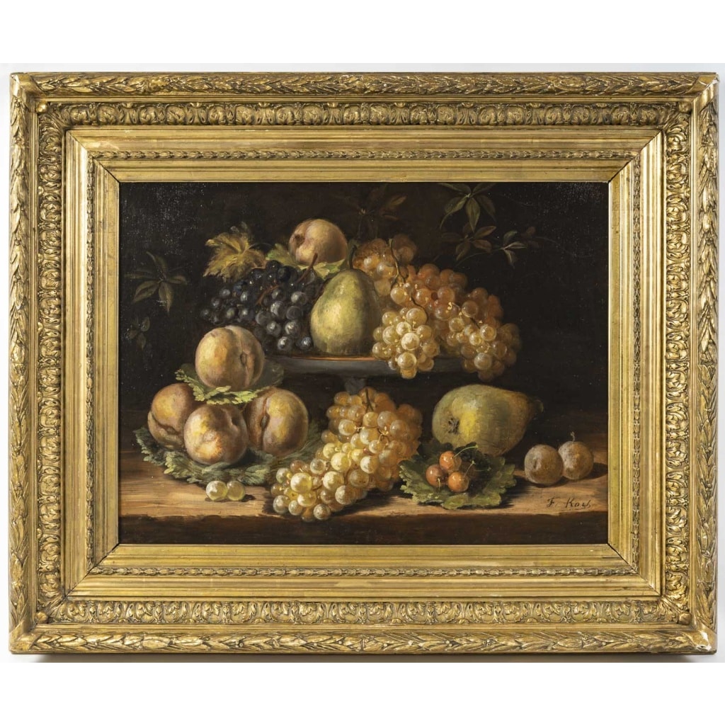 F KOCH, nature morte aux fruits | Biron 