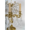 Paire de girandoles Baccarat de style Louis XVI en bronze doré et décor de cristal vers 1870 | Biron 