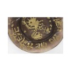 Assiette en pâte de verre de couleur brune de Daum et Dali, signée, XXème siècle. | Biron 