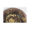 Assiette en pâte de verre de couleur brune de Daum et Dali, signée, XXème siècle. | Biron 