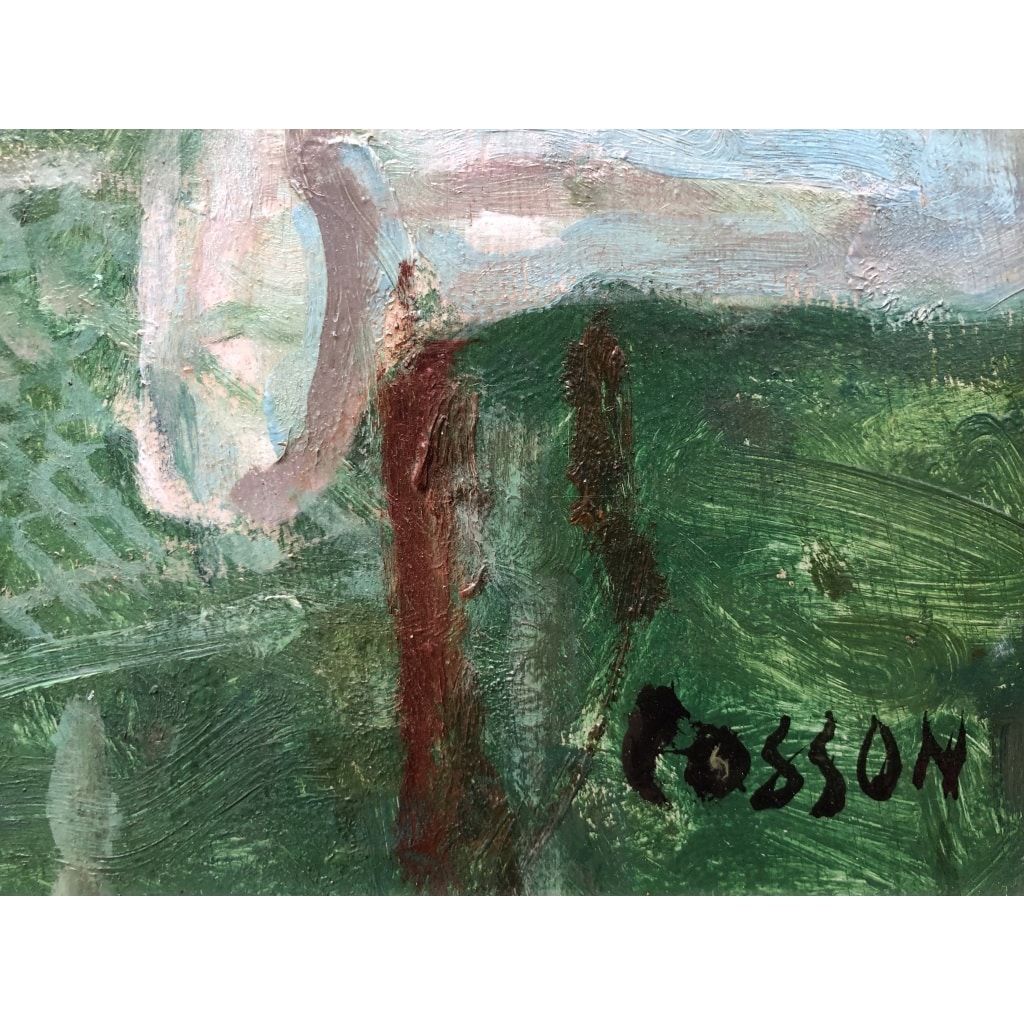 COSSON Marcel Peinture 20è Le déjeuner à la campagne Huile Panneau Signée Certificat d’Authenticité | Biron 