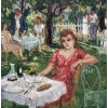 COSSON Marcel Peinture 20è Le déjeuner à la campagne Huile Panneau Signée Certificat d’Authenticité | Biron 