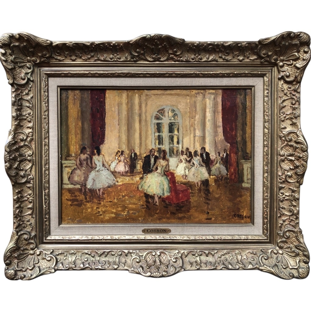 COSSON Marcel Peinture 20è Le salon des abonnés Huile sur toile Signée Certificat d’Authenticité | Biron 