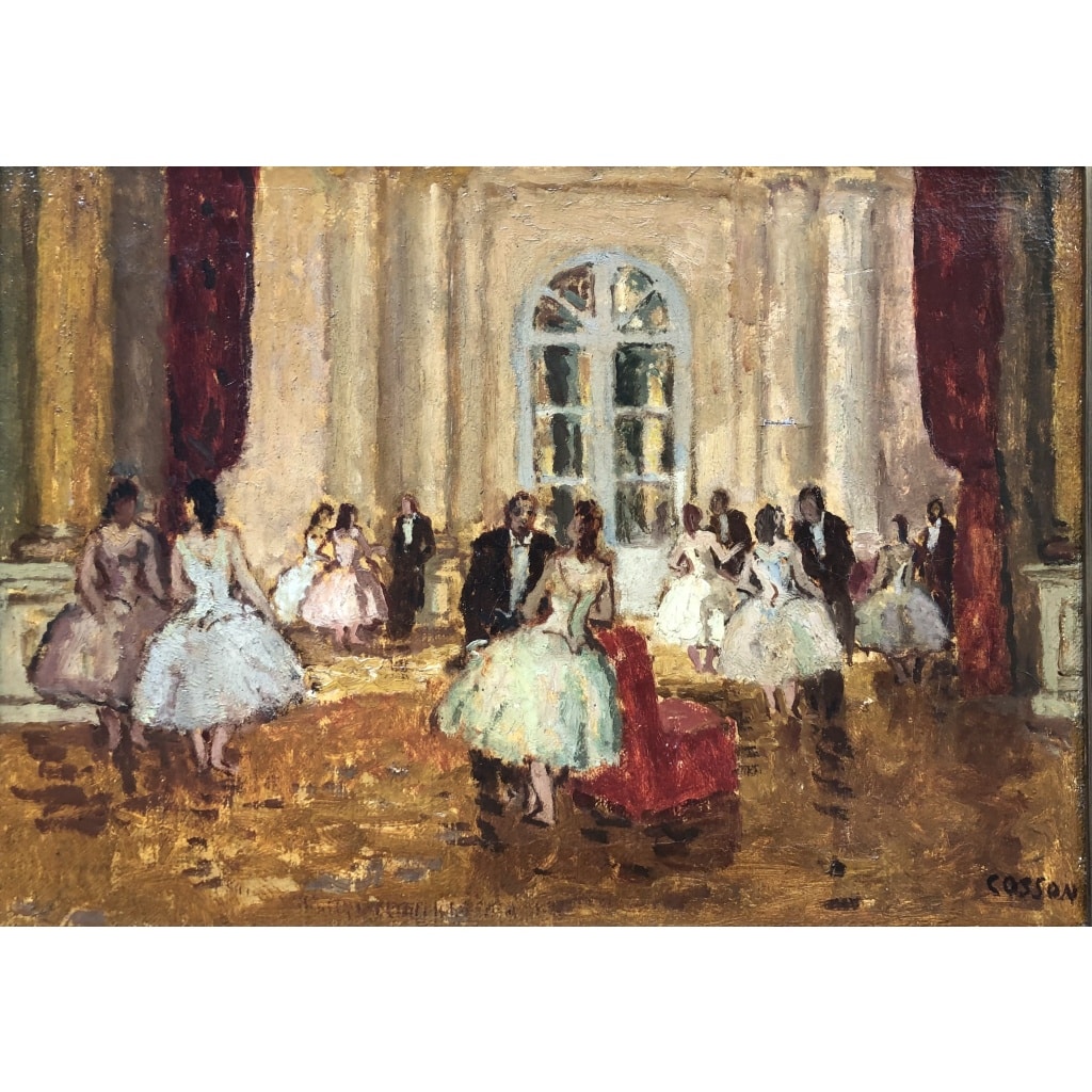COSSON Marcel Peinture 20è Le salon des abonnés Huile sur toile Signée Certificat d’Authenticité | Biron 