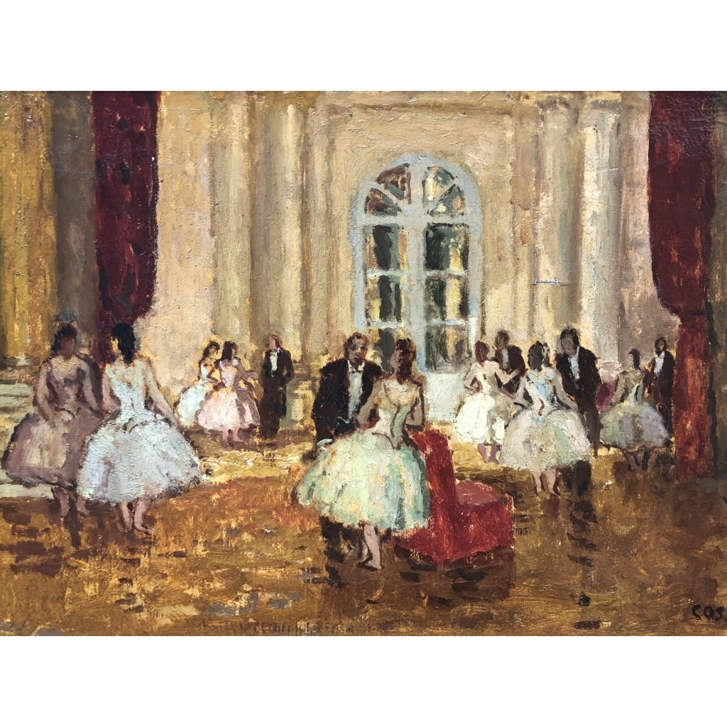 COSSON Marcel Peinture 20è Le salon des abonnés Huile sur toile Signée Certificat d’Authenticité | Biron 