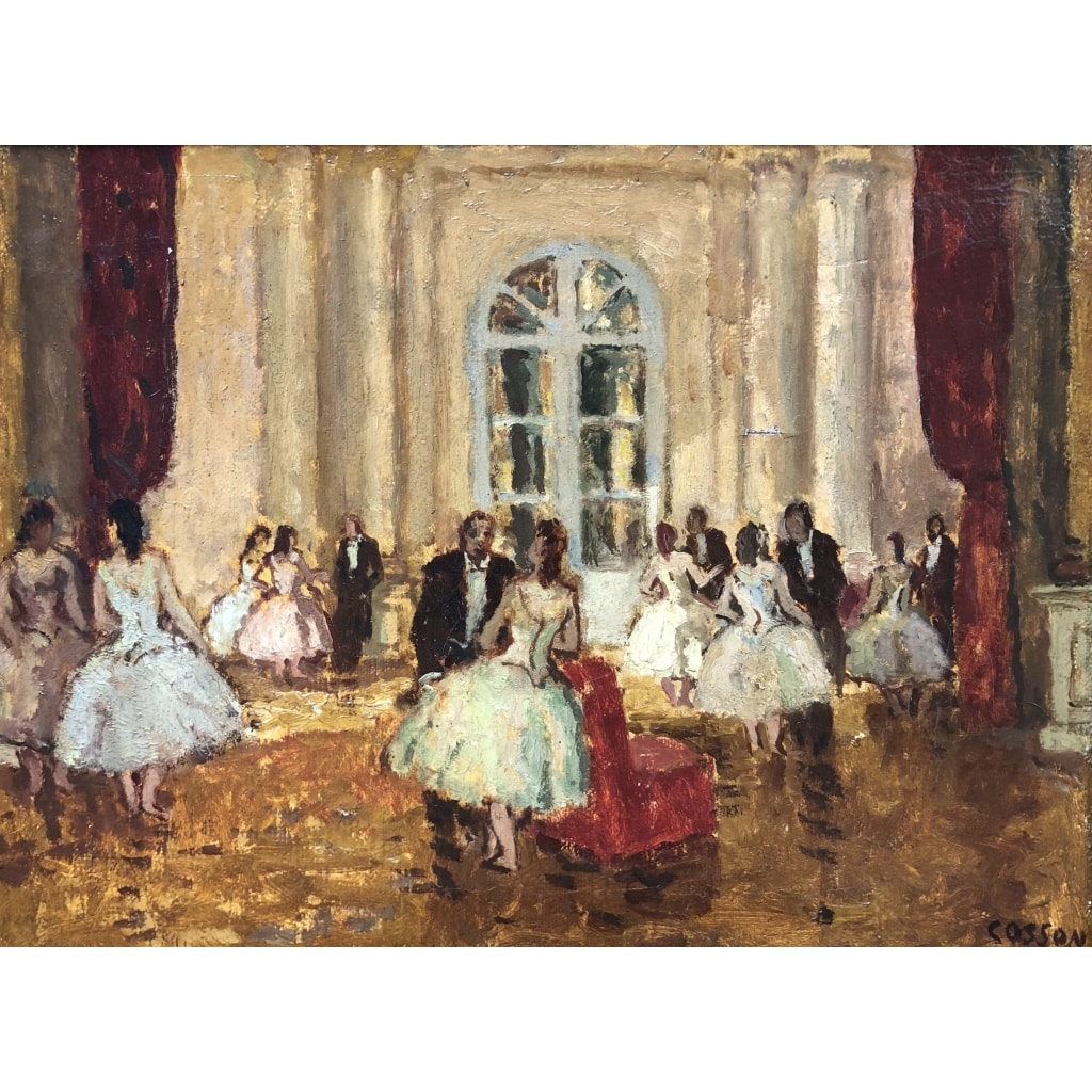 COSSON Marcel Peinture 20è Le salon des abonnés Huile sur toile Signée Certificat d’Authenticité | Biron 