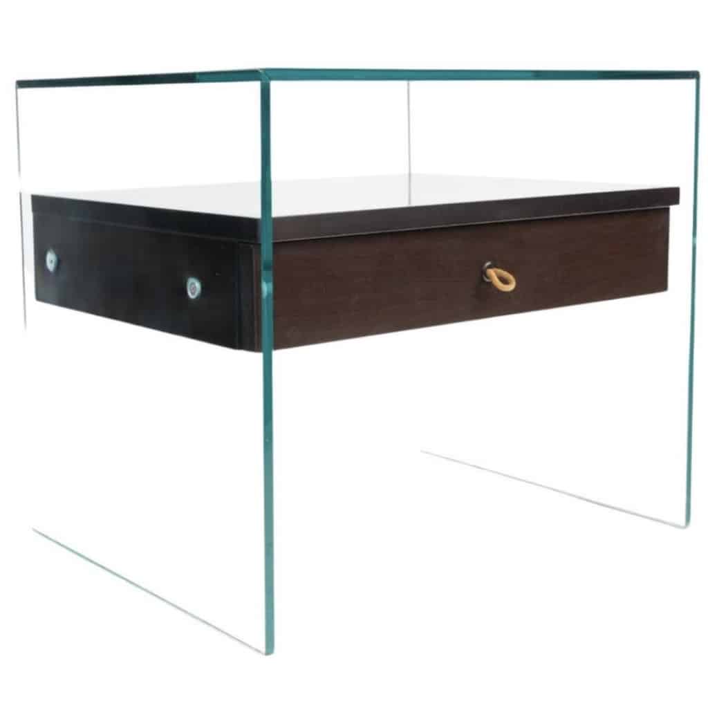 1970 Paire de tables de chevet modernistes Maison Roche | Biron 
