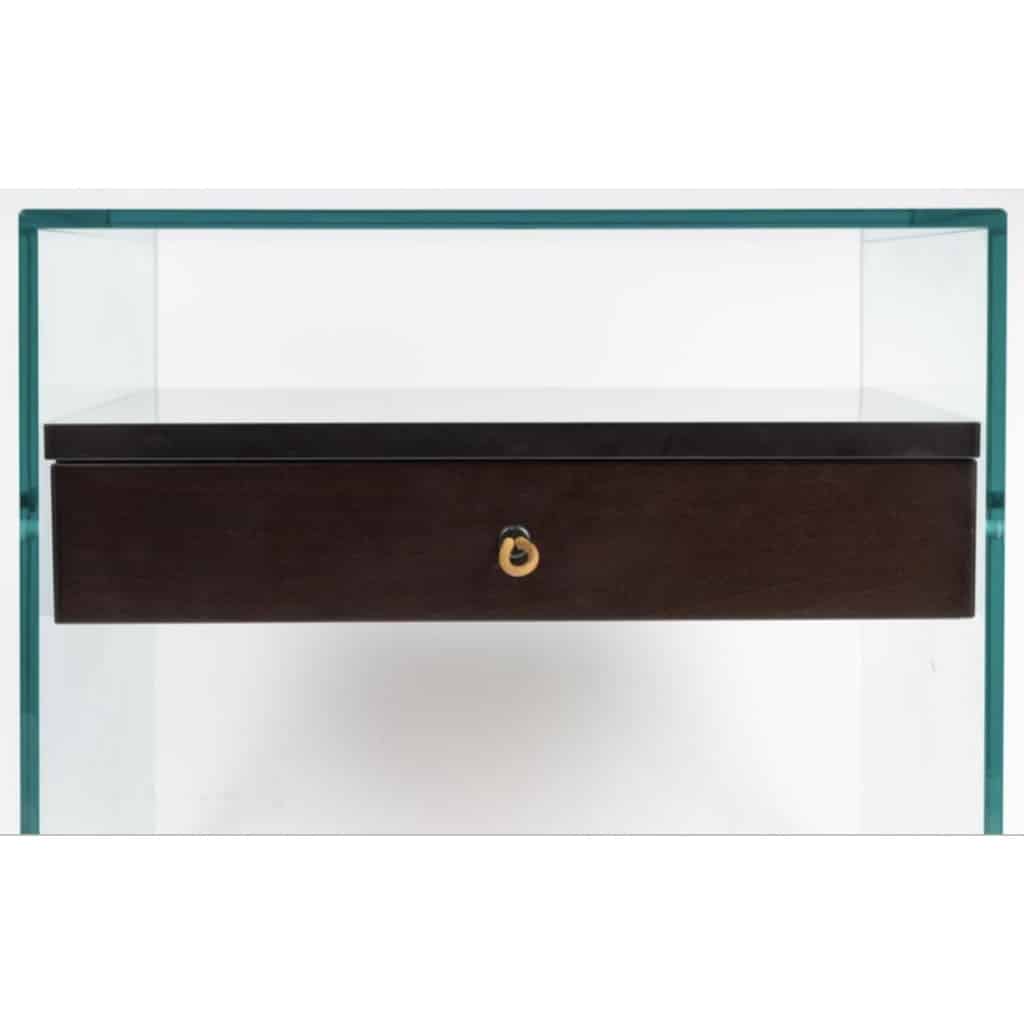 1970 Paire de tables de chevet modernistes Maison Roche | Biron 