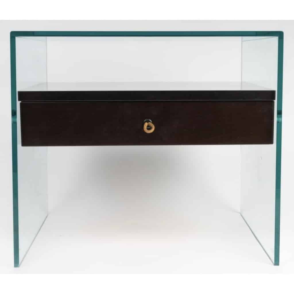 1970 Paire de tables de chevet modernistes Maison Roche | Biron 