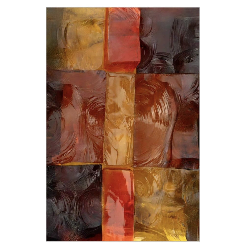 1970 Paire d’appliques en verre coloré signées Jean Simon Labret | Biron 
