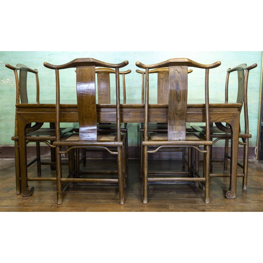 Ensemble 1 table + 6 chaises anciennes chinoises | Biron 