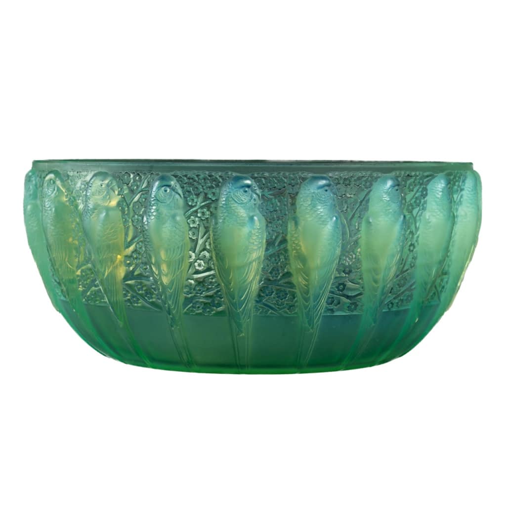 René Lalique :Coupe « Perruches » peppermint 1931 | Biron 