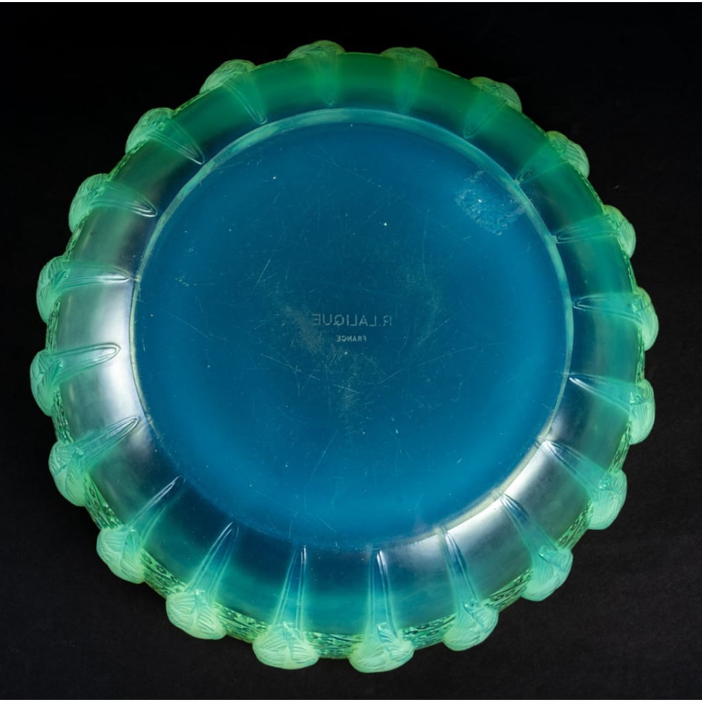 René Lalique :Coupe « Perruches » peppermint 1931 | Biron 