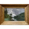 FANART Antonin Peinture Française XIXè Siècle Bord De Rivière Huile Sur Carton Signée Certificat d’authenticité | Biron 