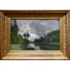 FANART Antonin Peinture Française XIXè Siècle Bord De Rivière Huile Sur Carton Signée Certificat d’authenticité | Biron 