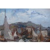 HERBO Fernand Peinture Française XXè Normandie Honfleur Et Son Port Huile sur Toile Signée Certificat d’authenticité | Biron 